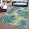 World Rug Gallery Tropical Floral Reversible Plastic 3'x5' Green Outdoor Rug 6051GREEN3X5 - alternate 1